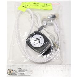 MP3 MUSIC PLAYER WITH ZIPPER EAR BUDS