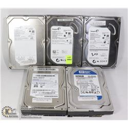 LOT OF 5 TOWER HARD DRIVES 320GB
