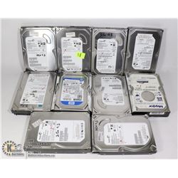 LOT OF 10 HARD DISK DRIVES 250GB