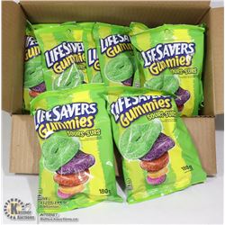 CASE WITH 12 180G PACKS LIFE SAVER SOUR GUMMIES