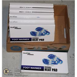 CASE OF NEW REUSABLE PALM FOOT HEAT PADS