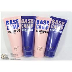 LOT WITH 4 150ML BASECAMP SHAMPOO AND CONDITIONER