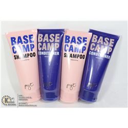 LOT WITH 4 150ML BASECAMP SHAMPOO AND CONDITIONER