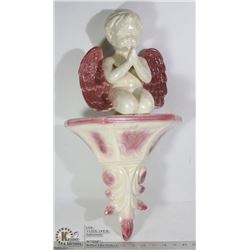 VINTAGE CHERUB WALL HANGING CERAMIC ART PIECE