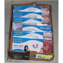 CASE OF NEW COOL HEAT REUSABLE FOOT HEAT PADS