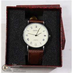 NEW MENS GENEVA WATCH QUARTZ MOVEMENT