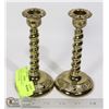 Image 1 : PAIR OF LIGHTWEIGHT BRASS CANDLE HOLDER