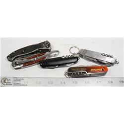 LOT OF 5 POCKET KNIVES/MULTI TOOLS