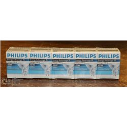 BOX OF 5 PHILLIPS  45W-12V HALOGEN MR16 5000HRS