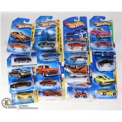 FLAT OF ASSORTED 15 HOT WHEELS COLLECTOR CARS