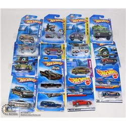 FLAT OF ASSORTED 15 HOT WHEELS COLLECTOR CARS