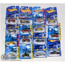 FLAT OF ASSORTED 15 HOT WHEELS COLLECTOR CARS