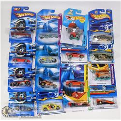 FLAT OF ASSORTED 15 HOT WHEELS COLLECTOR CARS
