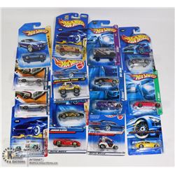 FLAT OF ASSORTED 15 HOT WHEELS COLLECTOR CARS