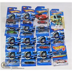 FLAT OF ASSORTED 15 HOT WHEELS COLLECTOR CARS