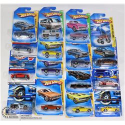 FLAT OF ASSORTED 15 HOT WHEELS COLLECTOR CARS