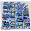 Image 1 : FLAT OF ASSORTED 15 HOT WHEELS COLLECTOR CARS