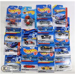 FLAT OF ASSORTED 15 HOT WHEELS COLLECTOR CARS