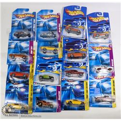 FLAT OF ASSORTED 15 HOT WHEELS COLLECTOR CARS