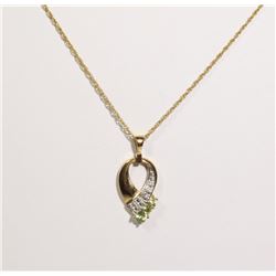 #105-PERIDOT NECKLACE & PENDANT