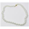 Image 1 : #21-IVORY SEA SHELL PEARL NECKLACE 10mm/15"
