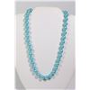 Image 1 : #1-SKY BLUE SEA SHELL PEARL NECKLACE 10mm/15"