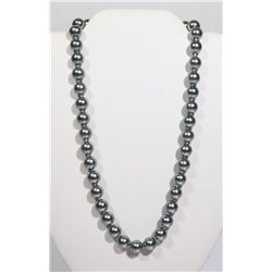 #11-GREY SEA SHELL PEARL NECKLACE 10mm/15"