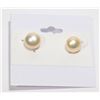 Image 1 : #94-FRESH WATER PEARL EARRINGS (9-10mm)