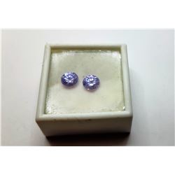 5)  LOT OF 2 ROUND MATCHED LILAC ZIRCON