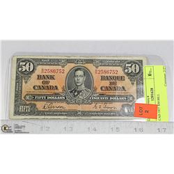 1937 CANADIAN $50 BILL