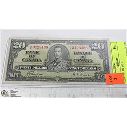 1937 CANADIAN $20 BILL