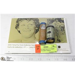 UNOPENED MINT ROLL 25 TERRY FOX $1 +VICTORY NICKLS