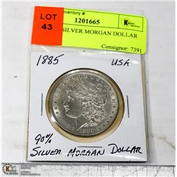 1885 90% SILVER MORGAN DOLLAR