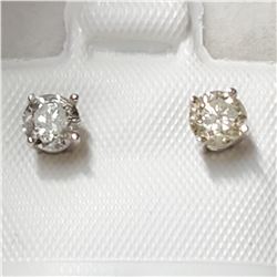 14KT WHITE GOLD PAIR DIAMOND EAR STUDS