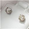 Image 2 : 14KT WHITE GOLD PAIR DIAMOND EAR STUDS