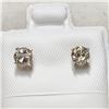 Image 1 : 14KT WHITE GOLD DIAMOND EAR STUDS.