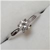 Image 1 : PLATINUM DIAMOND SOLITAIRE RING.SIZE 6