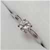 Image 2 : PLATINUM DIAMOND SOLITAIRE RING.SIZE 6