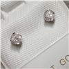Image 1 : 14KT WHITE GOLD DIAMOND EAR STUDS.