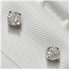Image 3 : 14KT WHITE GOLD DIAMOND EAR STUDS.