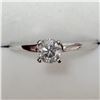 Image 1 : 10KT WHITE GOLD DIAMOND SOLITAIRE RING SIZE 6