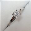 Image 2 : 10KT WHITE GOLD DIAMOND SOLITAIRE RING SIZE 6