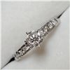 Image 2 : 10KT WHITE GOLD DIAMOND RING SIZE 7.5