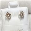 Image 1 : 14KT WHITE GOLD PAIR OF SINGLE STONE DIAMOND STUDS