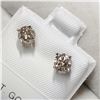Image 3 : 14KT WHITE GOLD PAIR OF SINGLE STONE DIAMOND STUDS