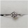 Image 1 : PLATINUM DIAMOND SOLITAIRE RING.SIZE 6.5