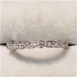 14KT WHITE GOLD DIAMOND RING. SIZE 6.5