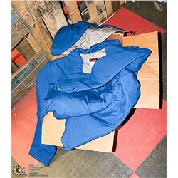 LOT OF 3 COVERALLS HOODED SIZE; M  BLUE