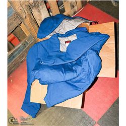 LOT OF 5 LONG HOODED JACKETS SIZE 36 BLUE