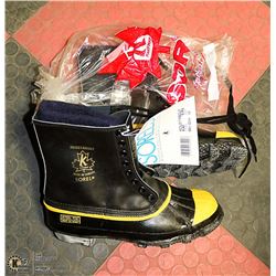 WINTER LOW BOOTS SIZE; 12 W/FRONT YELLOW